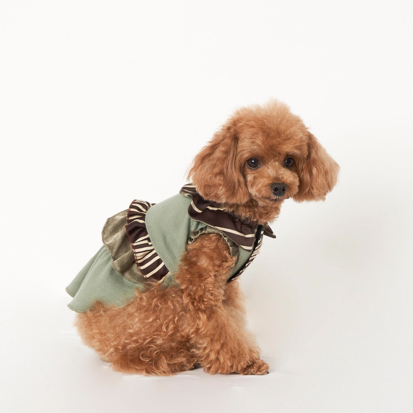 ストライプワンピース (Khaki)