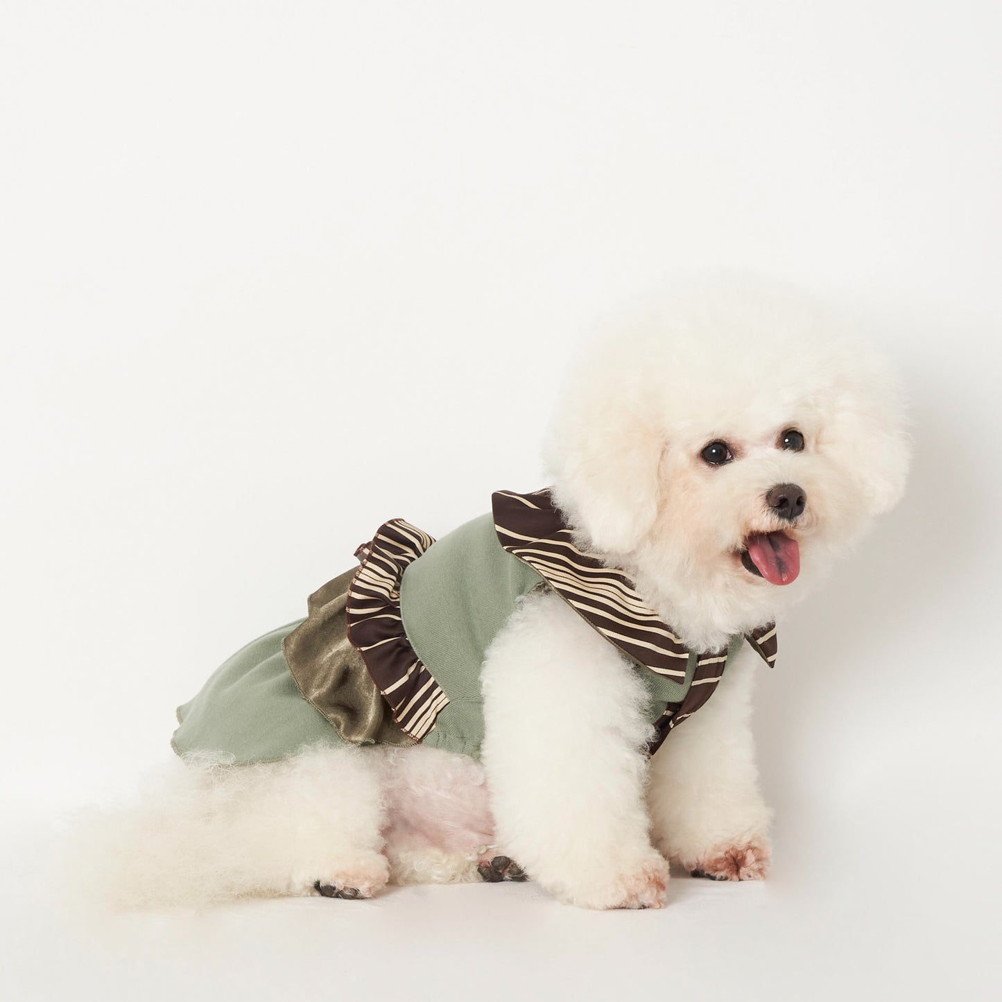 ストライプワンピース (Khaki)
