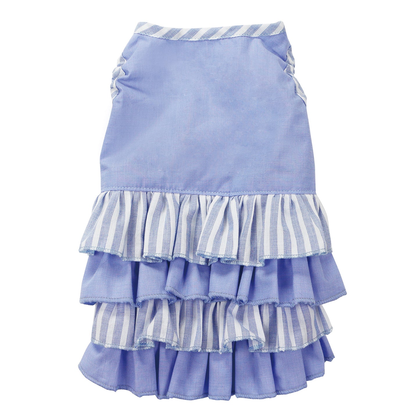 フレッシュ ストライプ ワンピース ( Blue)
