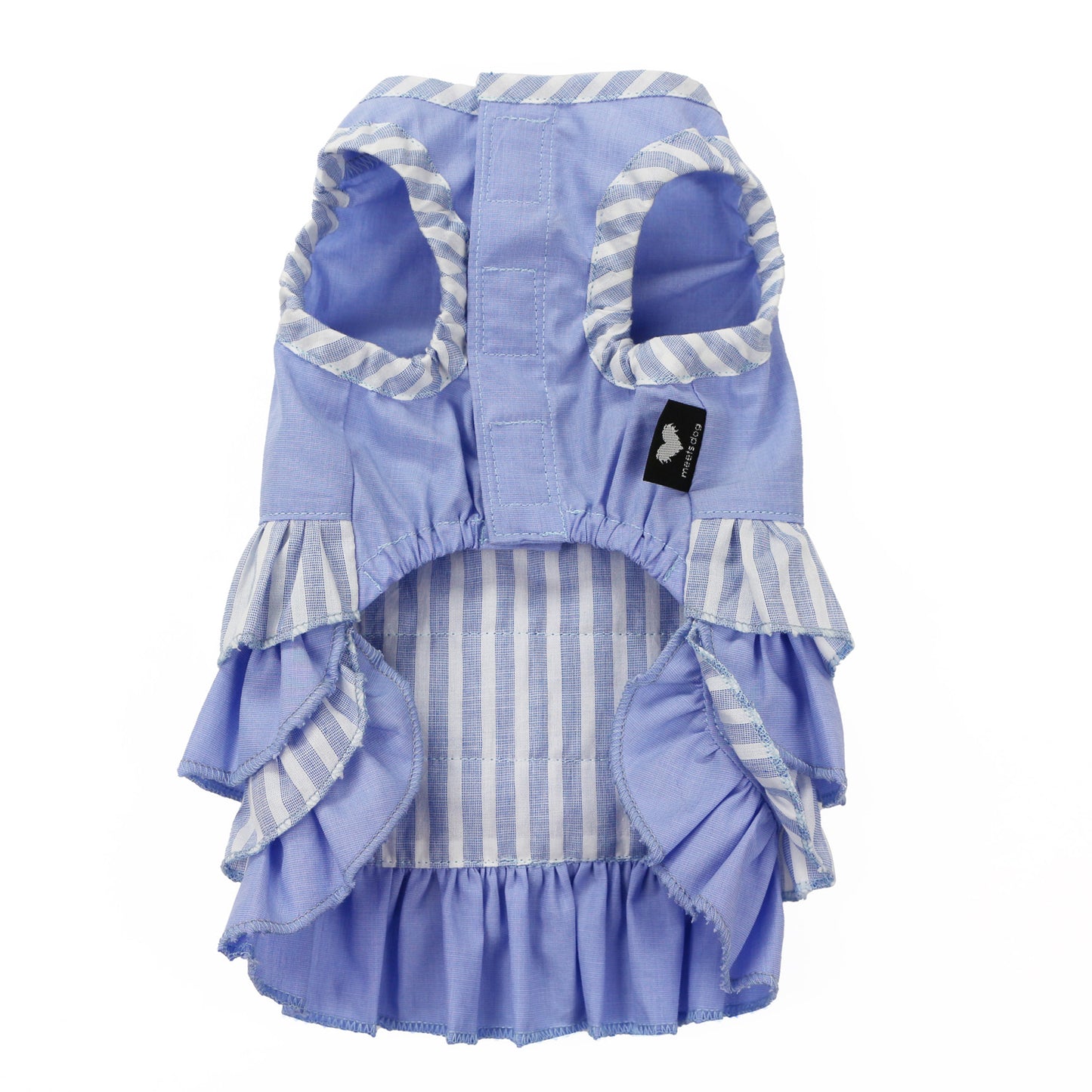 フレッシュ ストライプ ワンピース ( Blue)