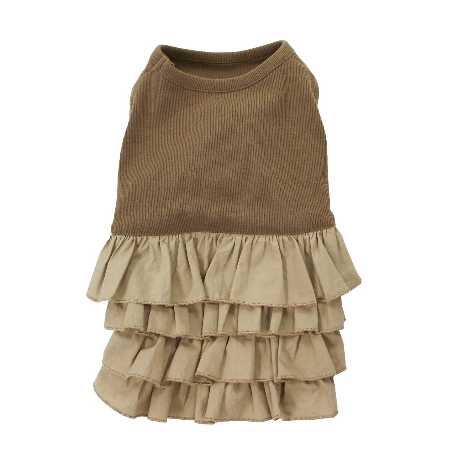 フリルフリル リブ (Beige)