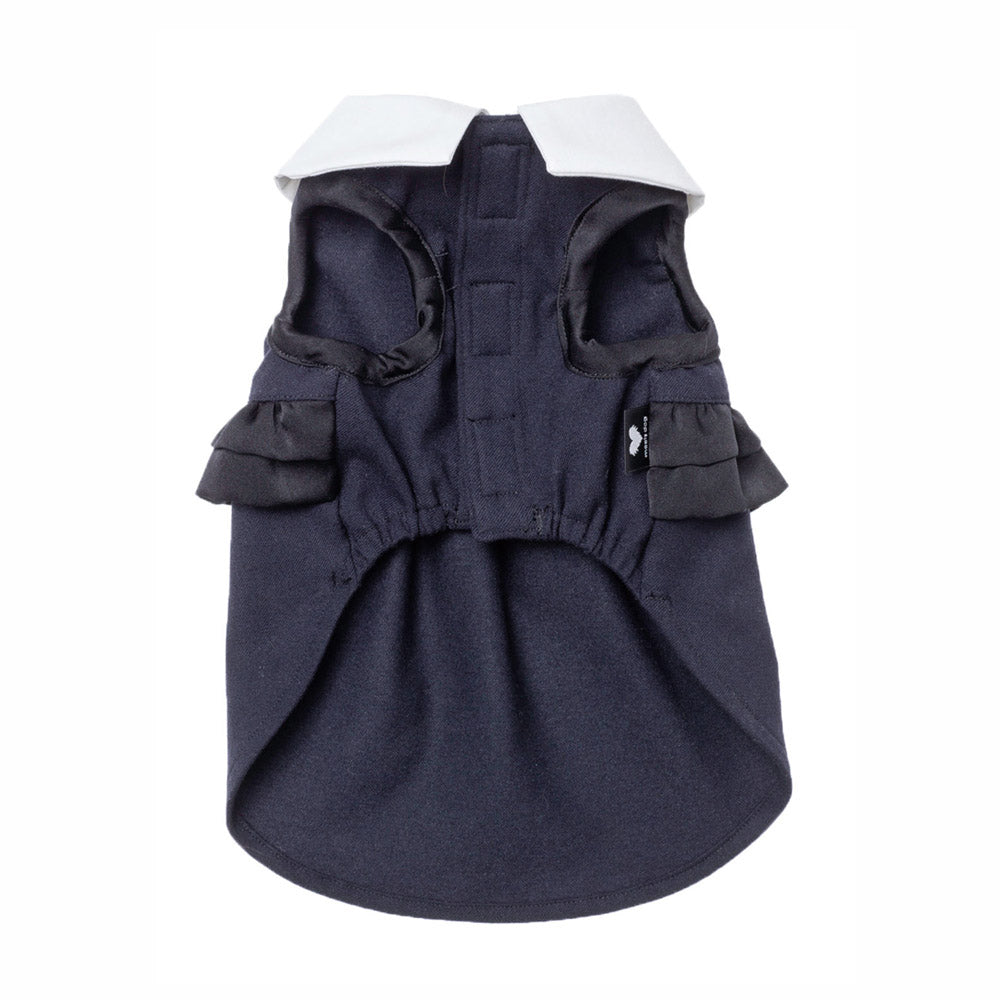 スムース フリルドレス (Navy)
