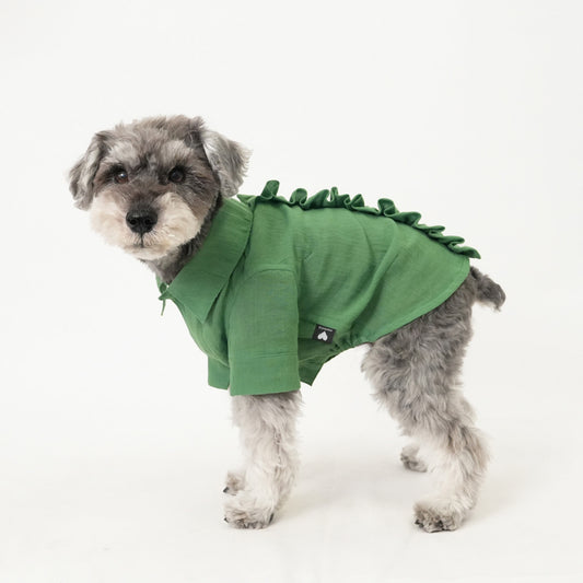 バックフリルシャツ (Green)