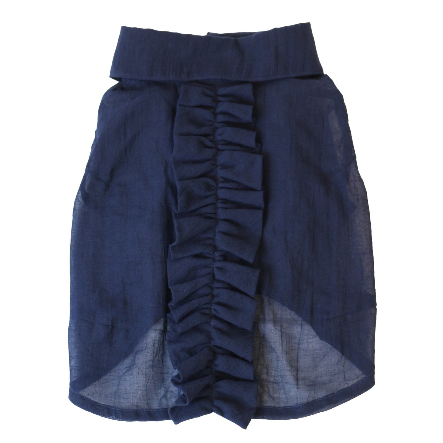 バックフリルシャツ (Navy)