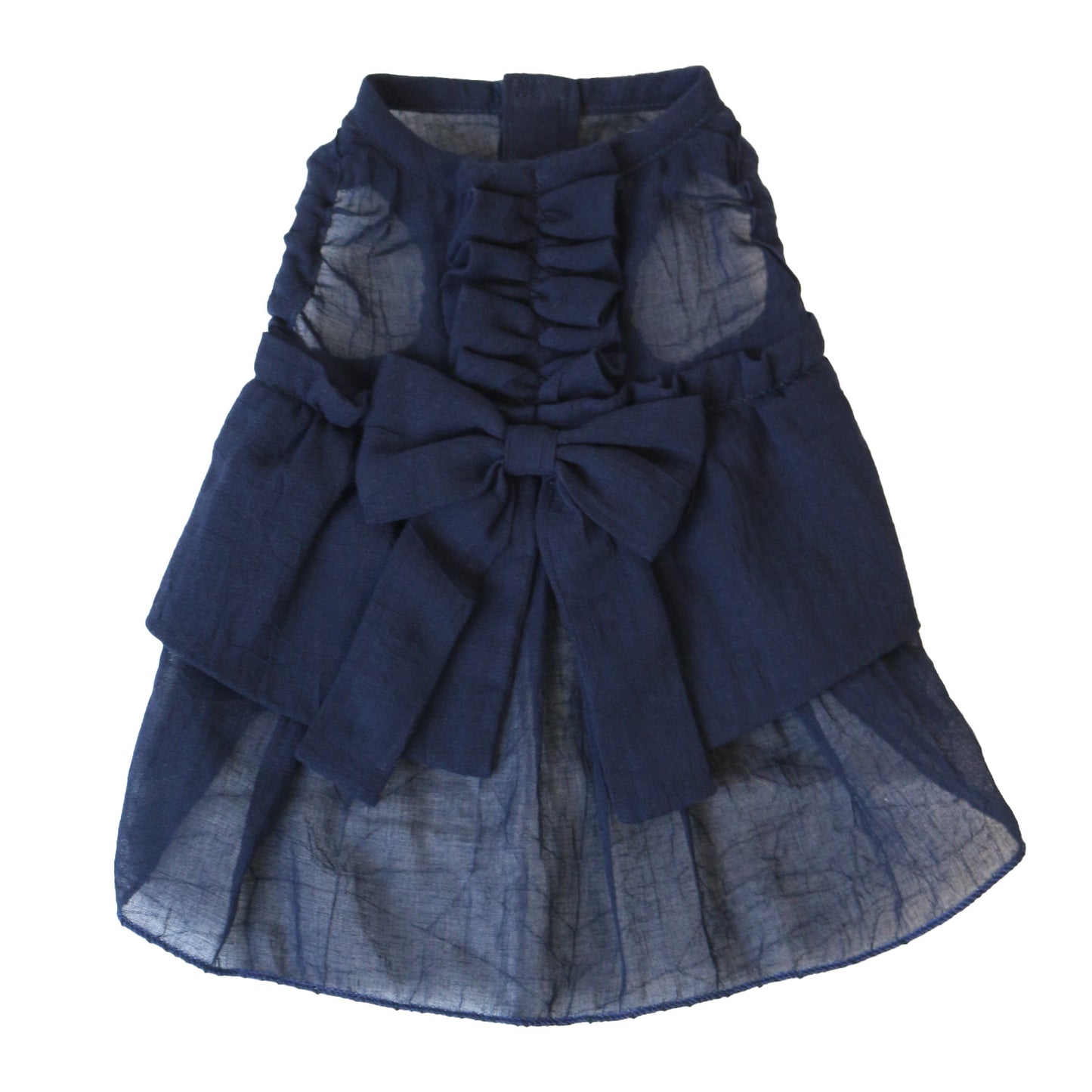 バックフリルワンピース (Navy)